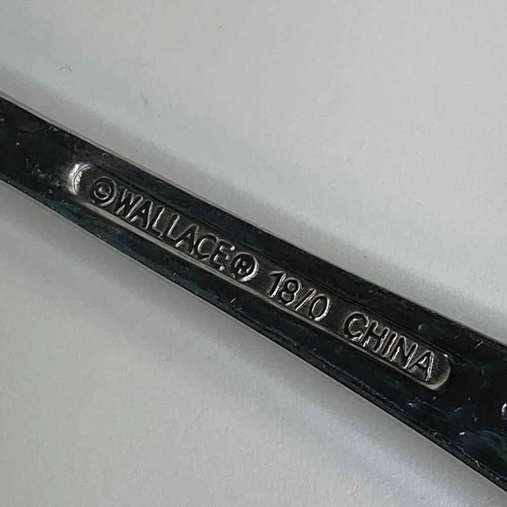 Wallace Continental Sugar Spoon Hammered Handle Stainless‎ 18/0
